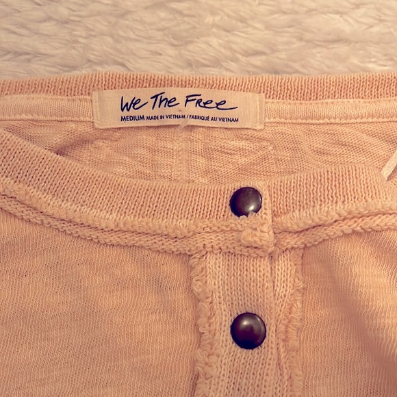 We The Free beige long sleeve top - Picture 3 of 3